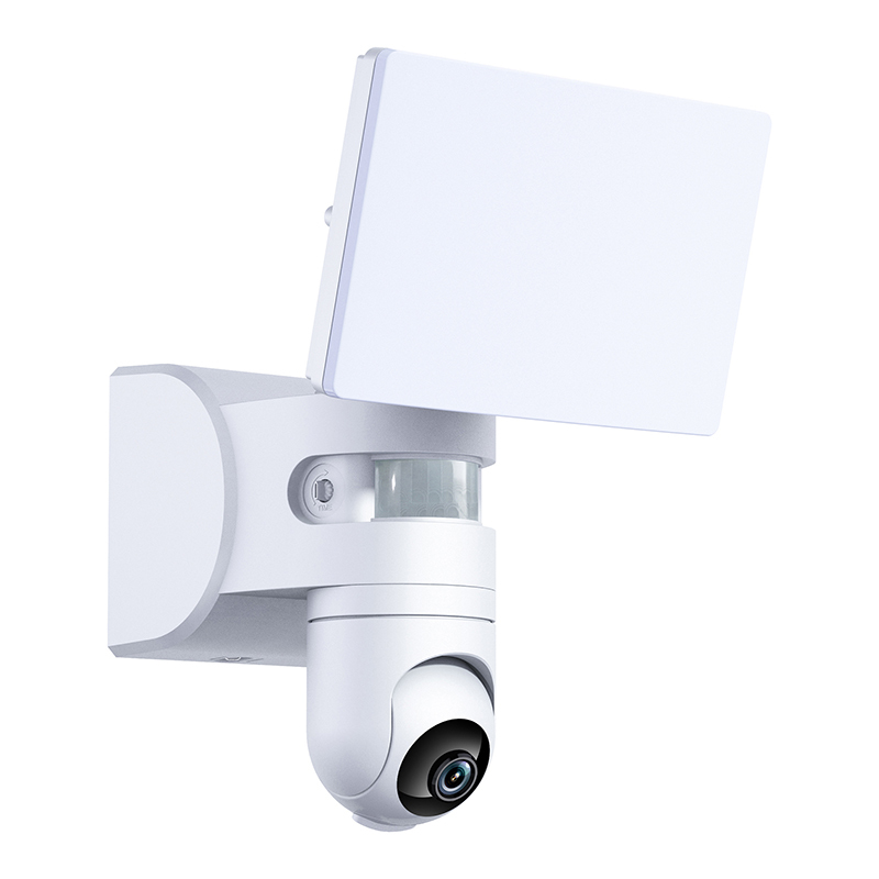 Wireless Outdoor Motion Detector Floodlight Camera With Rotatable